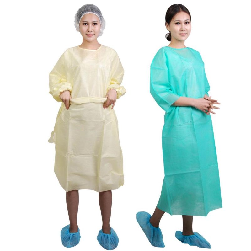 Ce ISO Approved Disposable PP Isolation Gown