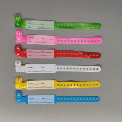 Writable Disposable Medical Adjustable PVC Adult Patient Identification Bracelet