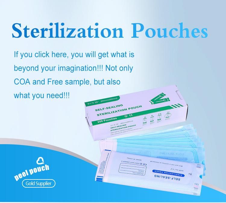 Disposable Medical Self Sealing Sterilization Pouch for Dental