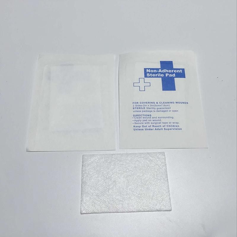 Medical High Quality Non-Adherent Sterile Pad 5X7.6cm Non-Woven Dressing Pad