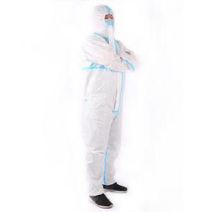 Full Body Disposable Isolation Personal Hooded Coverall PPE Gown