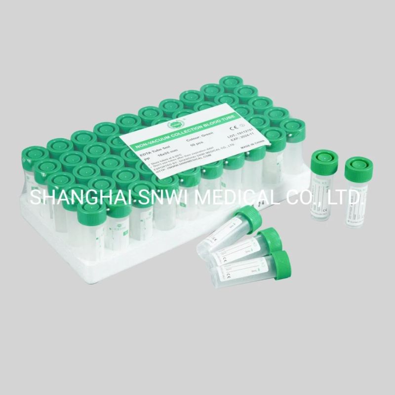 High Quality Medical Supply Glass Pet Additive EDTA K2 K3 Blood Collection Vacuum Blood Collection Tube Blood Test Tube for Medical Lab