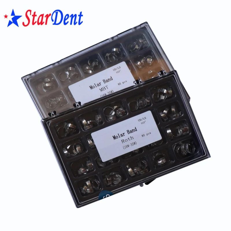 Hot Sale Dental Orthodontic Band with Tube Set/Upper or Lower