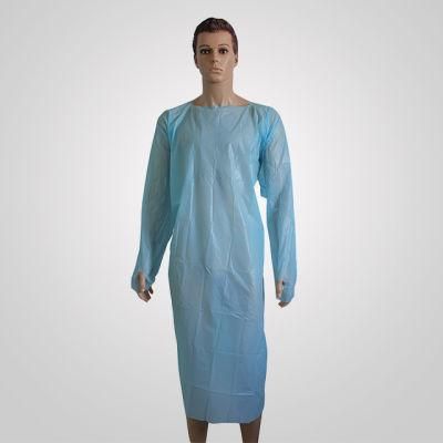 Disposable Isolation CPE Plastic Gown 50gram/PC Factory Direct Sale