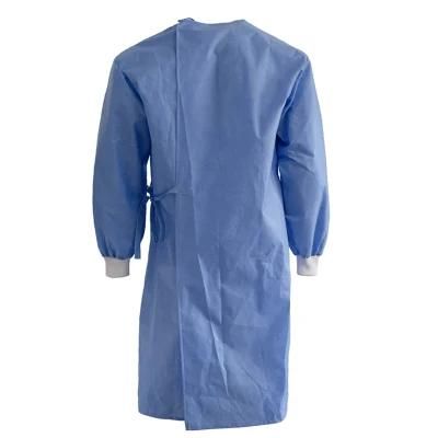 65GSM SMS+PE Blue Stripe Disposable Medical CPE Gown Level 4