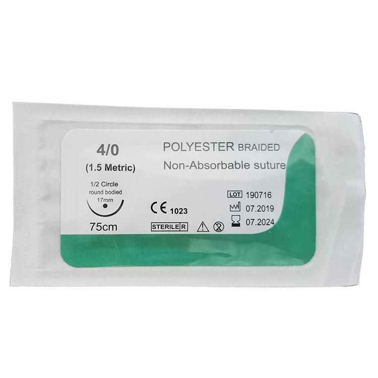 Medical Absorbable Non-Absorbable Surgical Sutures with Needle Polypropylene Sterile PGA Pdo Silk Nylon Catgut