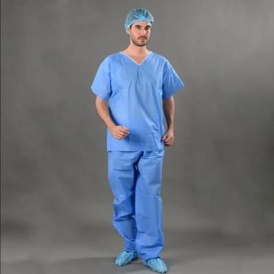 Factory Direct Supply Medical Nonwoven PP SMS Hospital Medical Scrubs Pants Uniform Suits