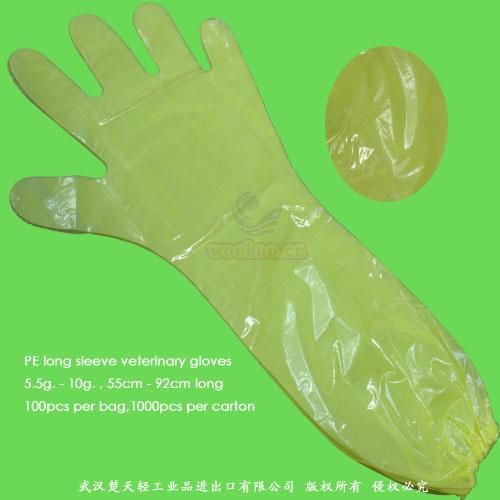 Disposable PE Veterinary Gloves with Long Sleeves for Animals