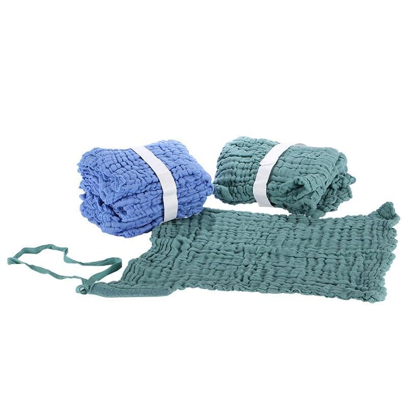 Ce  Cotton Prewashed Lap Sponge with X-ray Blue Green White Loop
