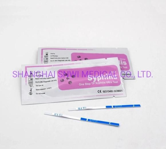 High Accuracy Medical Product One Step Diagnostic Tp (Treponema Pallidum) Syphilis Rapid Test Kit (Cassette/Strips)