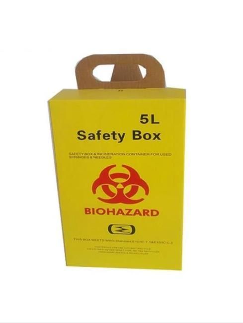 Medical Hospital Biohazard Cardboard Paper Safety Box Sharp Container