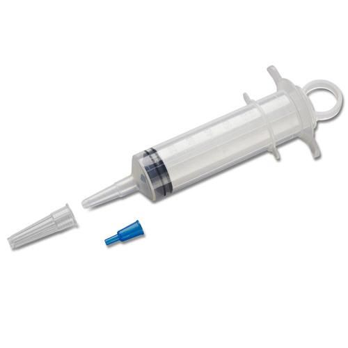 Disposable Medical Instrument Ring Type Transparent 100ml PP Irrigation Syringe with Catheter Tip