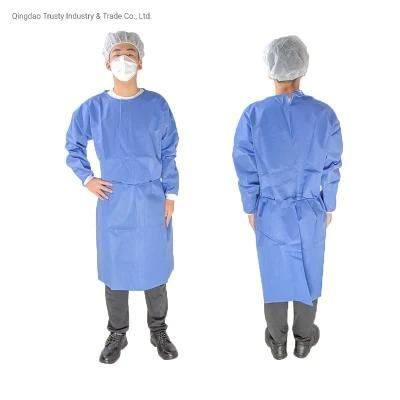 OEM Services Accepted SMS Fabric Disposable Clothing Hospital Coverall Safety Surgical Gown Sterile Surgical Gowns