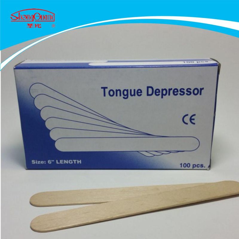 Disposable Medical Smooth Wooden Bamboo Tongue Depressor