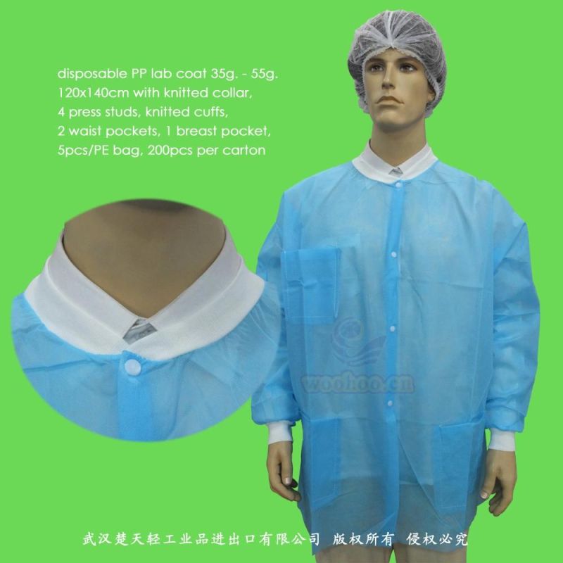 Medical Waterproof/Plastic CPE/Poly/PE/Scrub/Operation/PP/SMS Nonwoven Disposable Protective Isolation Surgical Gown for Doctor/Surgeon/Patient/Visitor/Hospital