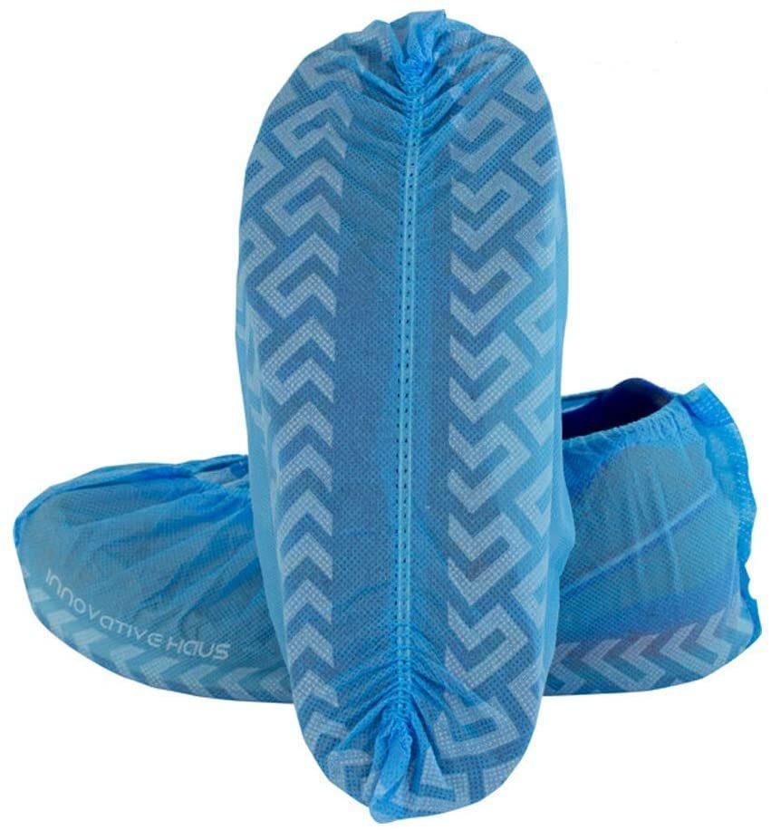 Wholesale Blue Dust Proof PE / CPE Overshoes Disposable Plastic Outdoor Waterproof Shoe Covers