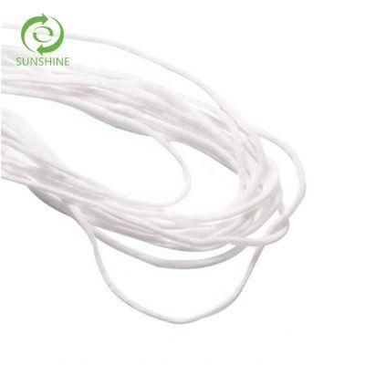 3mm-5mm Polyester Flat and Round Earloop Ear Bond Ear Elastic in Different Colors