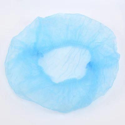 Disposable Blue Dustproof PP Non Woven Strip Clip Cap