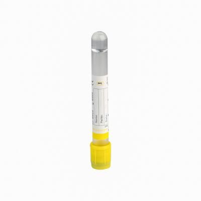 Medical Disposable Plastic Yellow Top Gel Blood Collection Tube for Hospital Use