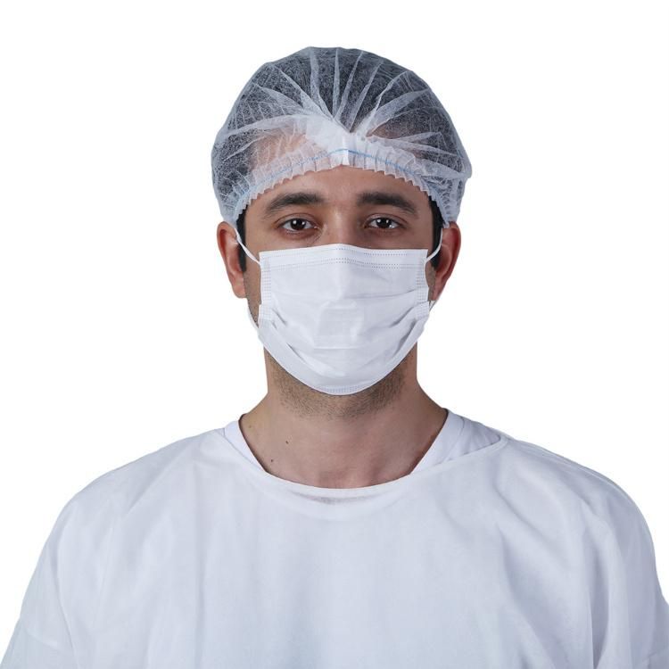 Morntrip White Non Woven Protective Disposable Hair Net Mob Cap