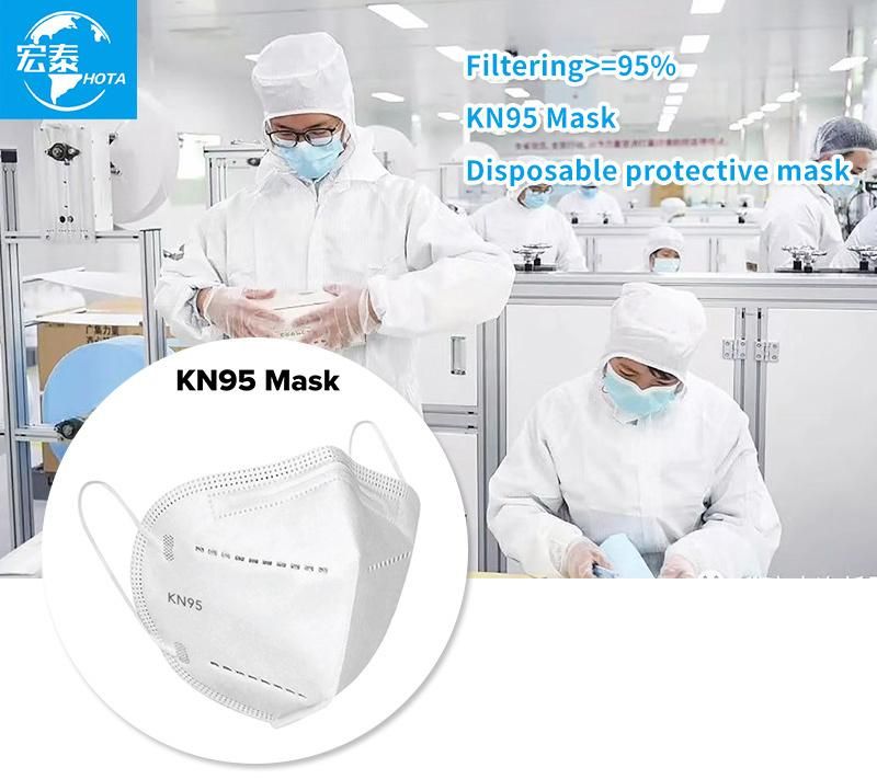 Warehouse in Europe FFP2 Respirator CE Folded Shape Earloop FFP2 KN95 Skin Care Mask