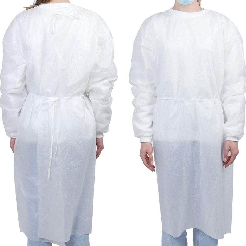 Disposable PP Nonwoven Isolation Gown Medical Use ISO Ce Certified