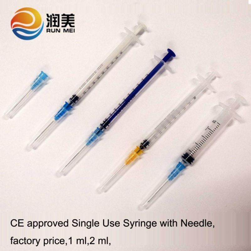 Sterile Hypodermic Syringes Luer Slip with Needle Single Use 1ml