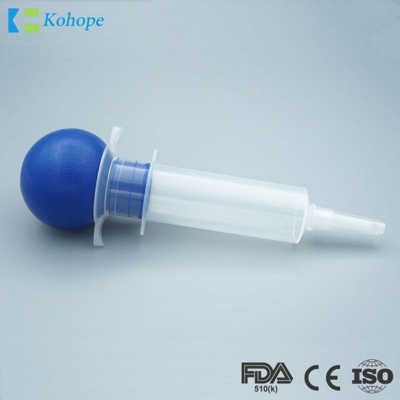 Disposable Medical Instrument Transparent 100ml PP Irrigation Syringe