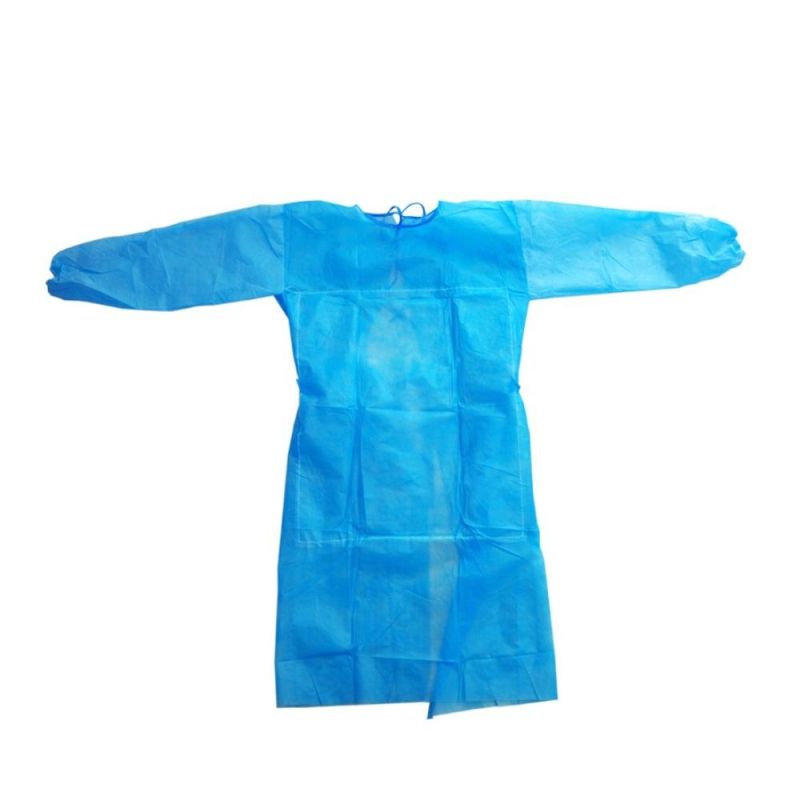 Medical Consumable Disposable Isolation Gown Hospital Uniform PP 35g Surgical Gown