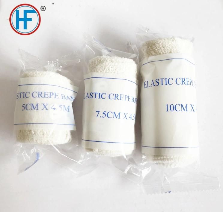 Disposable Medical Supply Factory Natural Color Elastic Cotton Crepe Bandage