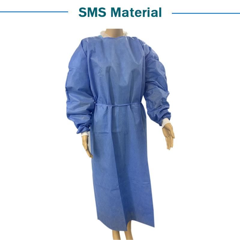 Disposable Yellow Medical Isolation Gown Non Woven Waterproof PP+PE Leve1