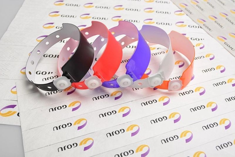 2021 Hot Sale Goju Waterproof PVC Bracelet Wristband with Different Bar Code