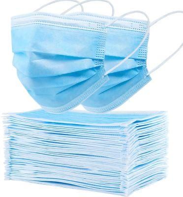 Custom PP Non Woven Material Disposable Blue Face Mask