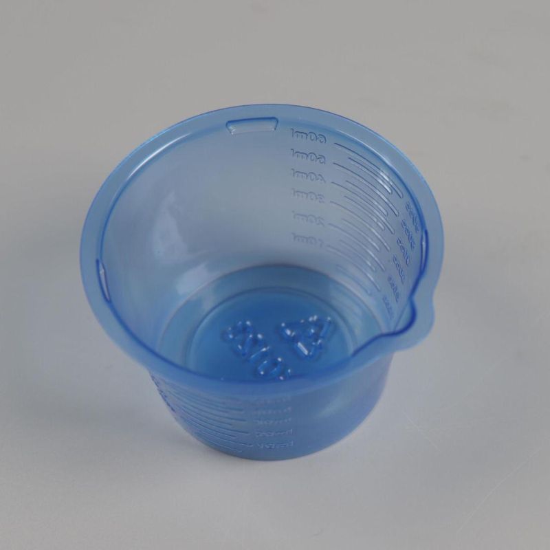 Disposable PP Blue Medical Urine 60ml Cup