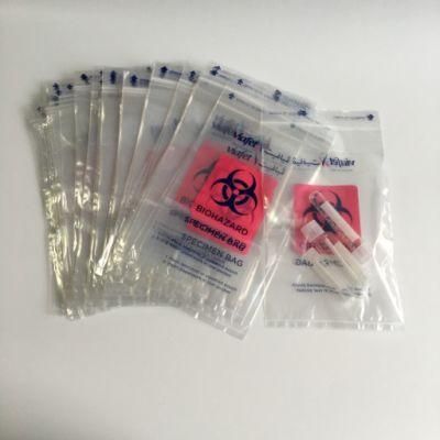 3/4layers 95kpa Laboratory Plastic Zip Lock Biohazard Specimen Transport Bags