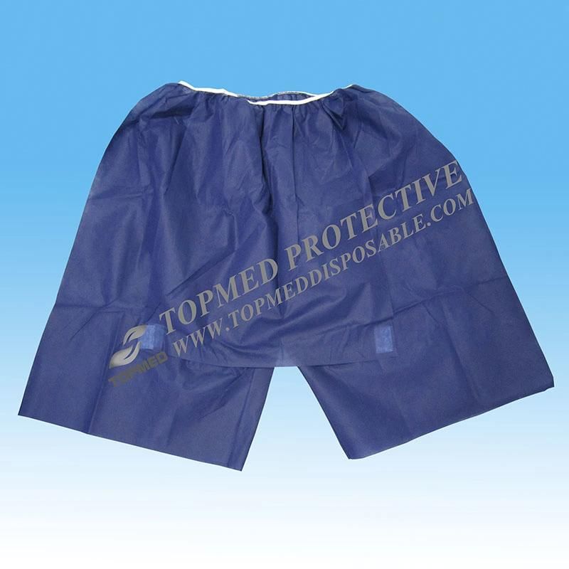 Disposable Nonwoven SBPP Waterproof Men′s Short Colonoscopy Pants