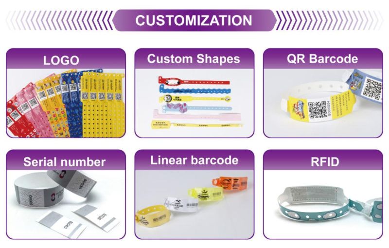 2021 Hot Sale PVC/Vinyl Barcode/Qr Code Wristband for Event