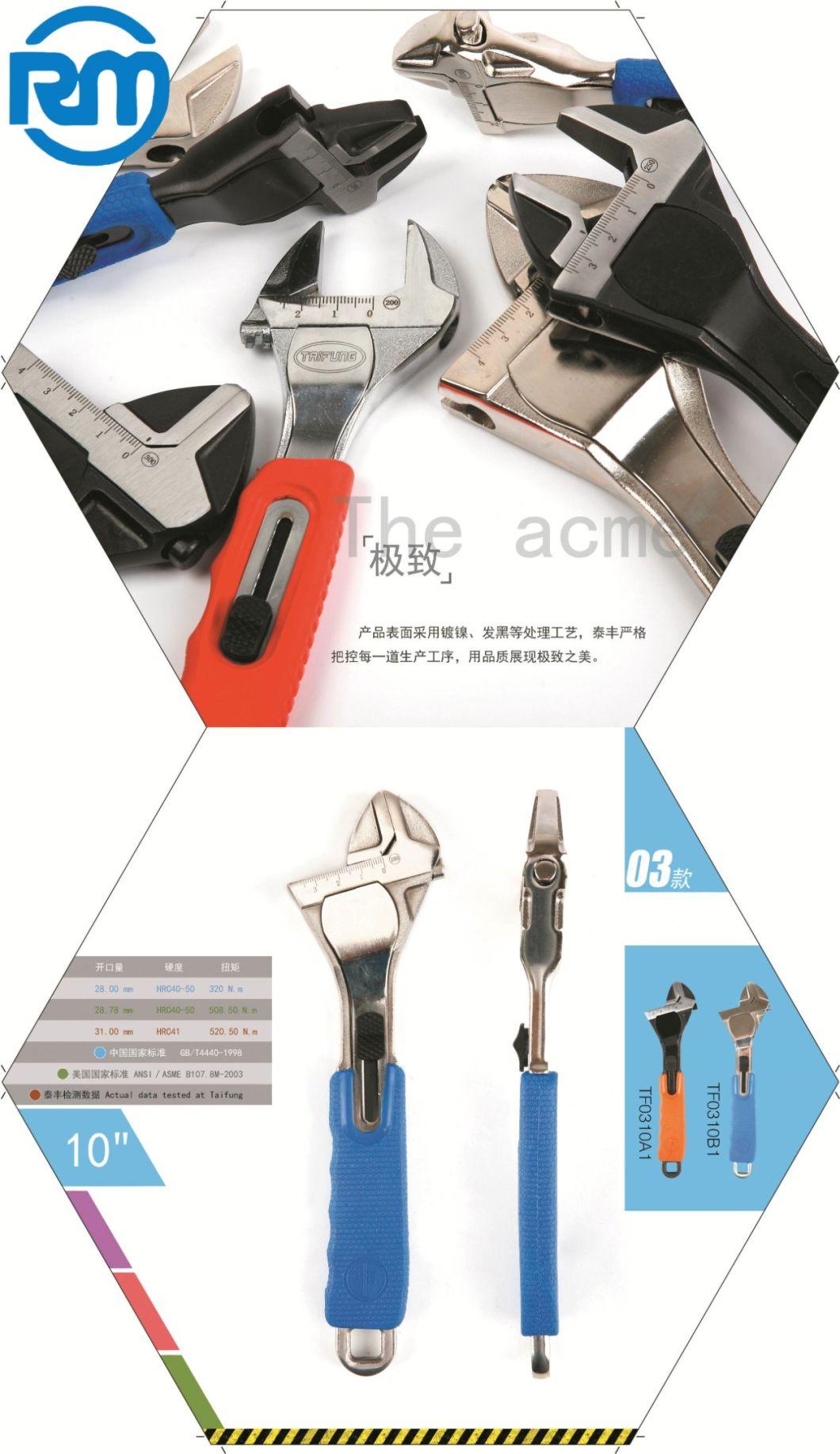 Nickel Plating Surface Wrench Sliding Adjustment System American ASME Standards Professional Quality