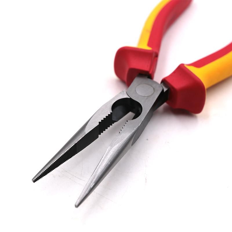 WEDO 6" 8"Insulated Pliers VDE 1000V Snipe Nose Pliers Chrome Vanadium Steel Anti-Slip Handle