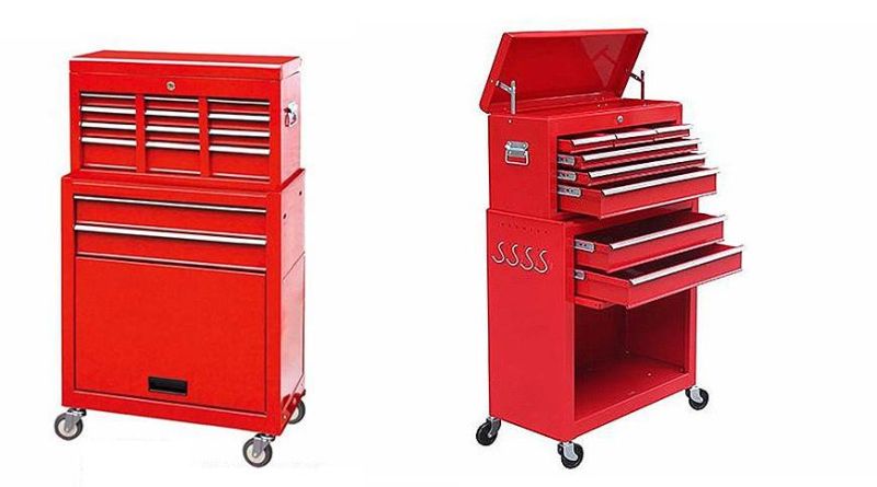 Mechanics Tool Trolley Red Chest Box Storage Cabinet