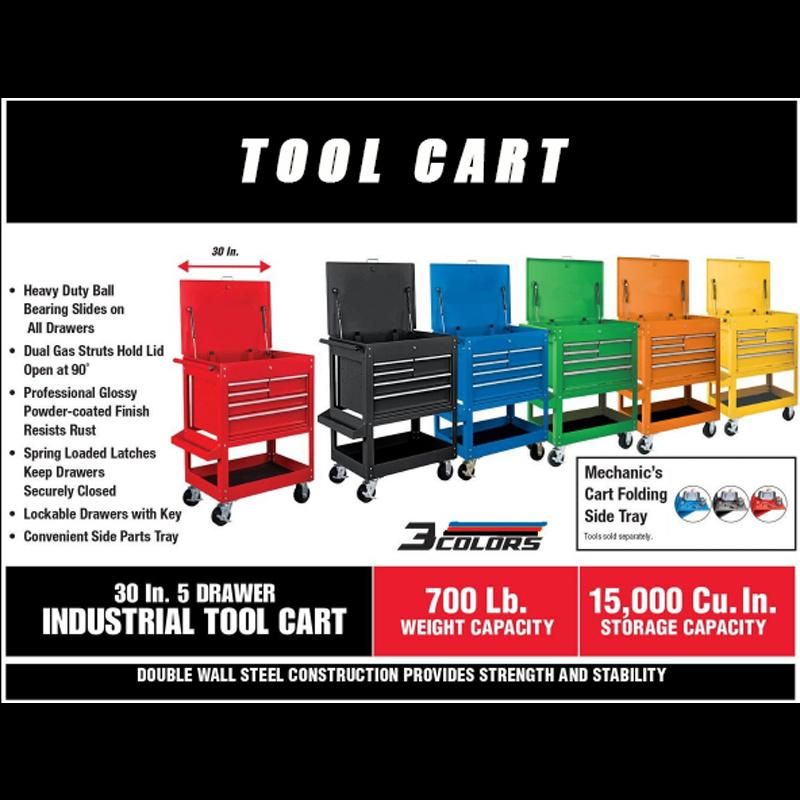 Garage Storage Rolling Cabinet with Hand Tool Set