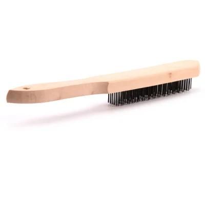 Wire Brush 5*16 European Style Heavy Light Household Cleaning Tool Steel Wire Brush Wooden Handle