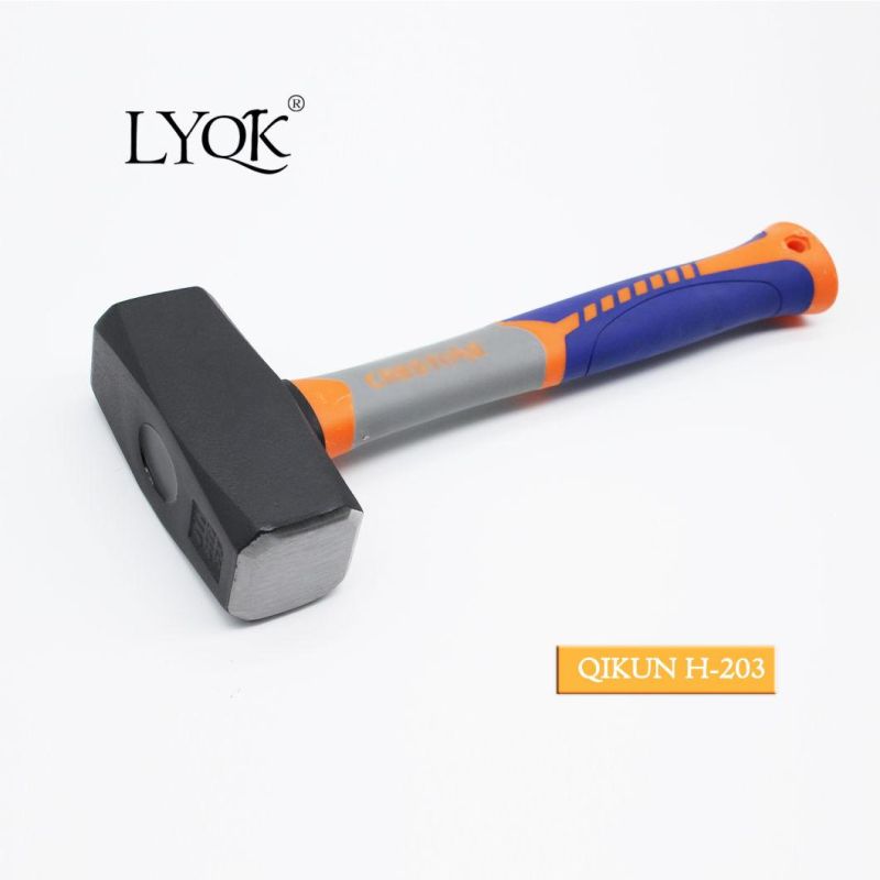 H-203 Construction Hardware Hand Tools Plastic Coated Handle German Type Stoning Stone Hammer