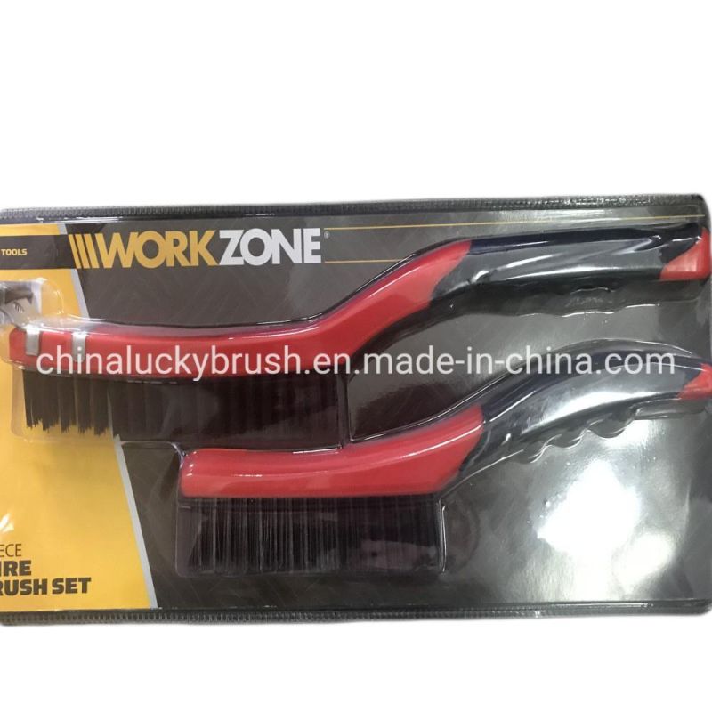 Rubber Handle Brass Wire Polishing Brush (YY-345)