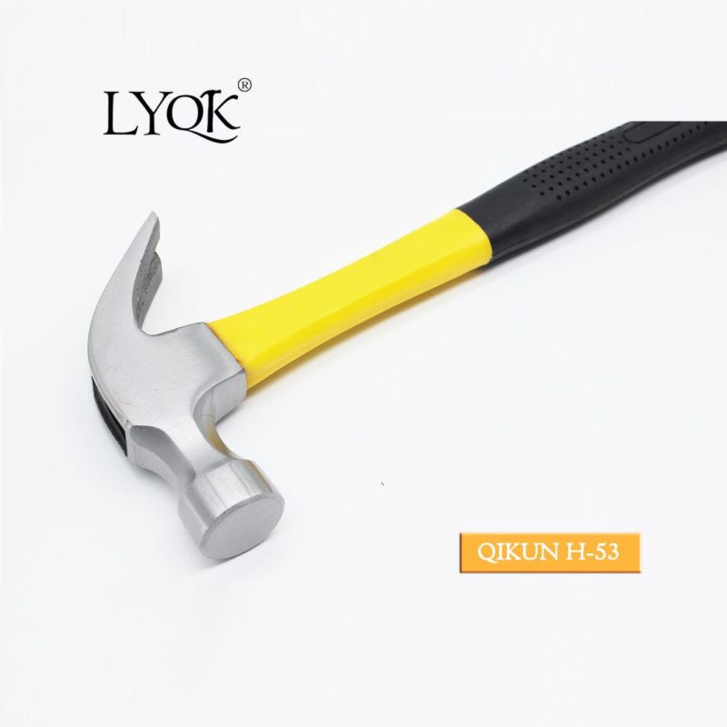 H-52 Construction Hardware Hand Tools Plastic Coated Handle German Type Claw Hammer