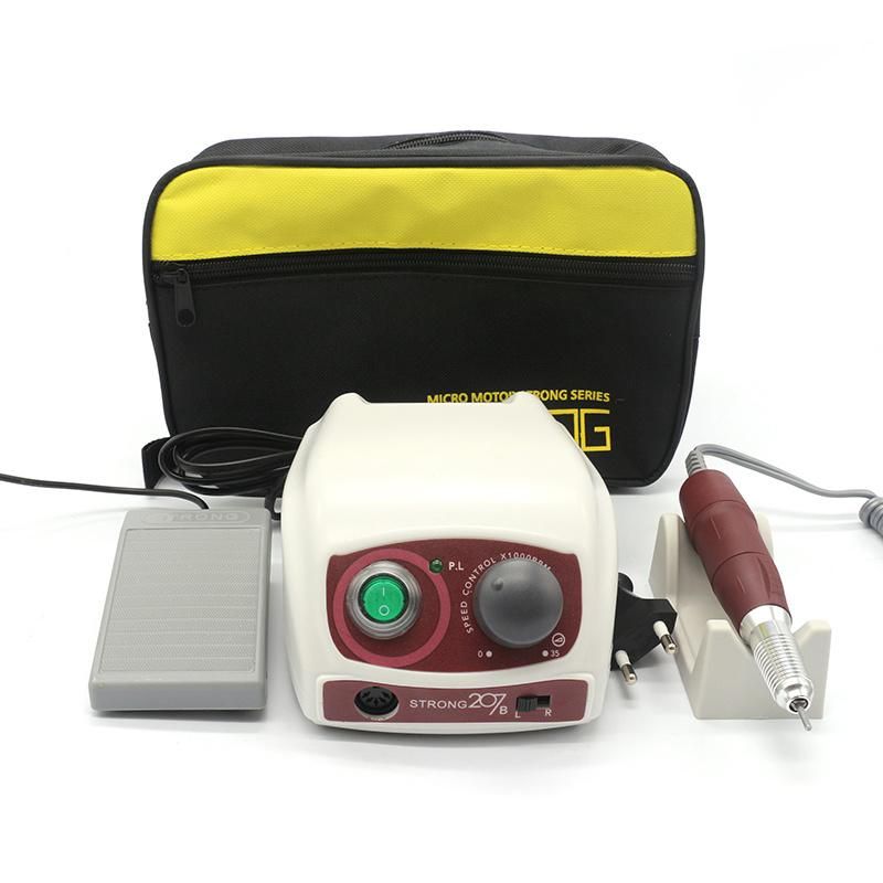 Strong 207b 65W Control Box 35000rpm Nail Drill Nails Art Tool Handpiece Nail File Equipment Manicure Machine Nail File Set