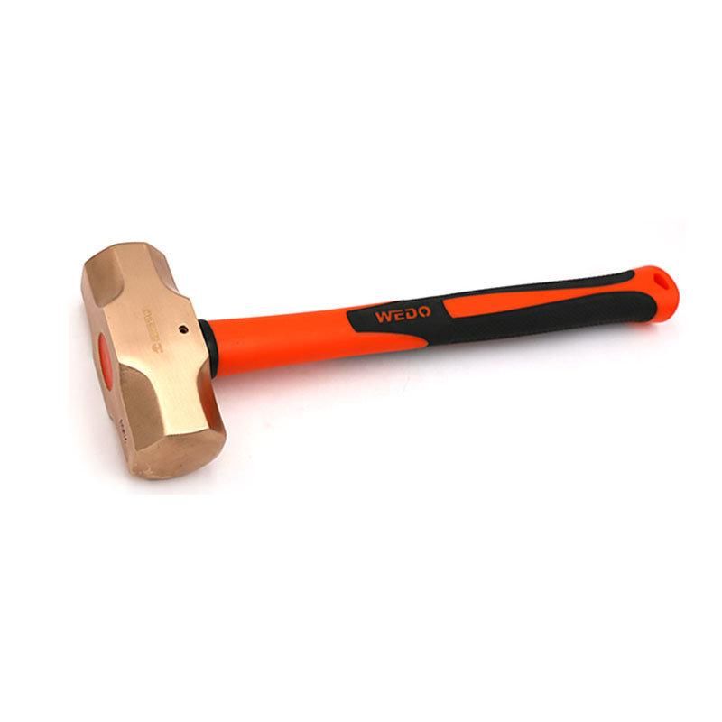 WEDO Non-Sparking Hammer Beryllium Copper Sledge Hammer Fiberglass Handle