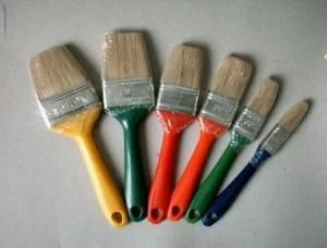 Plastic Handle Paint Brush with White Bristle Material