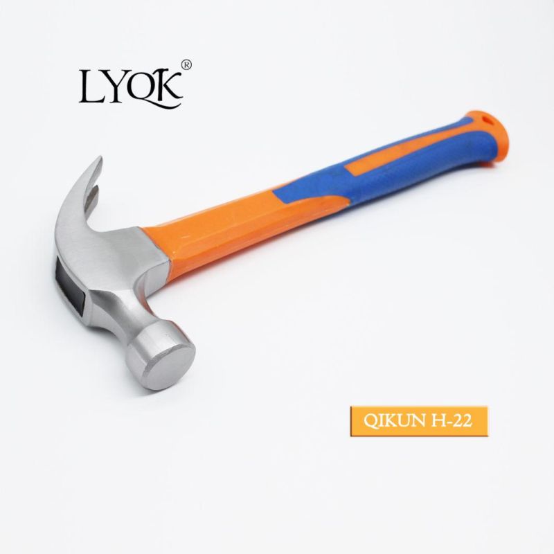 H-20 Construction Hardware Hand Tools Fiberglass Handle German Type Claw Hammer