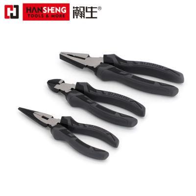 6&quot;, 7&quot;, 8&quot;Combination Pliers, Made of Carbon Steel, Pearl-Nickel Plated, Nickel Plated PVC Handles, Cr-V, Diagonal Cutting